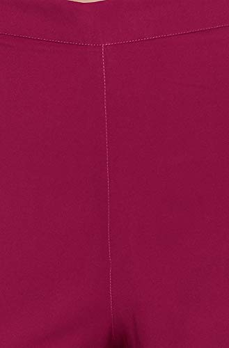 Janasya Indian Women's Magenta Poly Crepe Kurti With Sharara And Dupatta(SET250-KR-SHA-M)