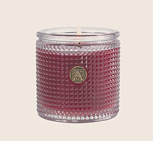 Aromatique Vanilla Rosewater Textured Glass Scented Jar Candle