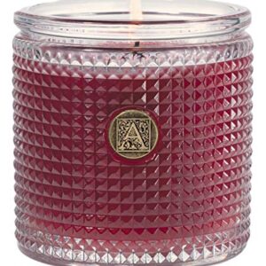 Aromatique Vanilla Rosewater Textured Glass Scented Jar Candle