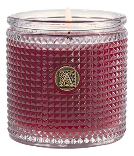 Aromatique Vanilla Rosewater Textured Glass Scented Jar Candle