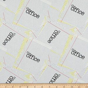 the office scrap paper white, quilting fabric by the yard