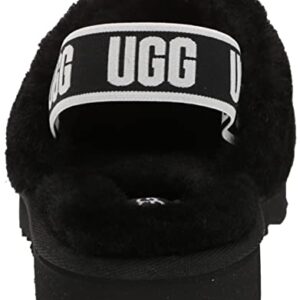 UGG Girls K Fluff Yeah Clog Slipper, Black, 6 Big Kid