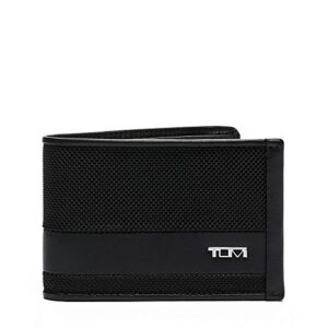 tumi - alpha slim single billfold wallet for men - black