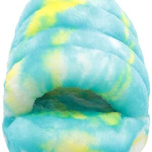 UGG Girls K Fluff Yeah Slide Marble Slipper, Oasis Blue/Sulphur, 6 Big Kid