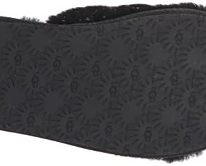 UGG Girls T Fluff Yeah Metallic Sparkle Slipper, Black, 10 Toddler