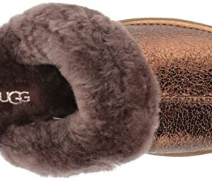 UGG Women's Scuffette II Metallic Sparkle Slipper, Bronze, 6