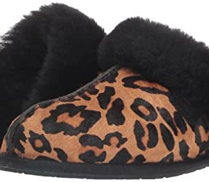 UGG Women's Scuffette II Panther Print Slipper, Butterscotch, 5