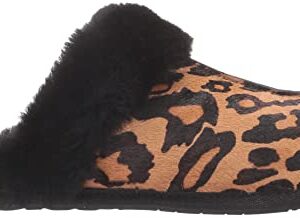 UGG Women's Scuffette II Panther Print Slipper, Butterscotch, 5