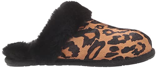 UGG Women's Scuffette II Panther Print Slipper, Butterscotch, 5