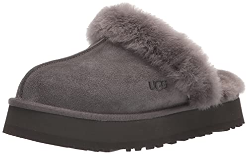 UGG Women's Disquette Slipper, Charcoal, 8