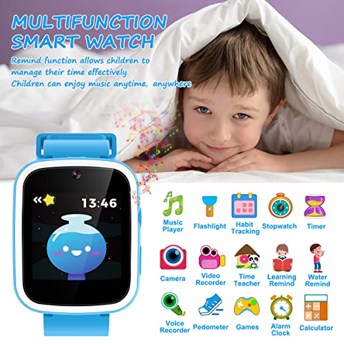 Vakzovy Kids Smart Watch Toys for 3-10 Year Old Boys HD Touchscreen Toddler Watch with Dual Camera, Music Player, Game Educational Toy USB Charging Birthday Gifts for Boys Ages 5 6 7 8