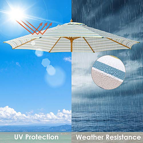 Yescom 13 Ft Patio Umbrella Replacement Canopy Market Table Top Sunshade Cover Yard