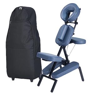 master massage professional portable chair package,aluminum, blue, 1 count
