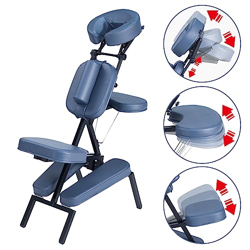 Master Massage Professional Portable Chair Package,Aluminum, Blue, 1 Count