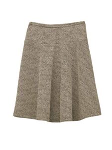 kids girl's boucle knit knee length skirt 4 to 18 years old khaki black