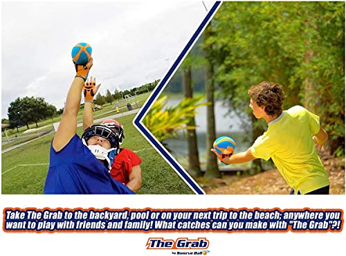 The Grab Football - Make Incredible One Handed Catches, Game of Catch and Throw Football Toy, Includes 2 Gloves