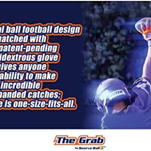 The Grab Football - Make Incredible One Handed Catches, Game of Catch and Throw Football Toy, Includes 2 Gloves