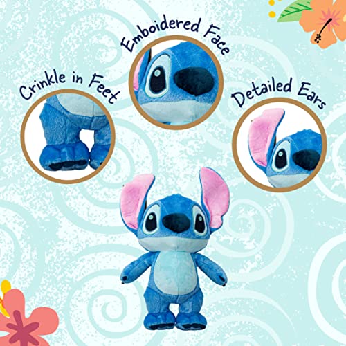 Disney Baby Lilo & Stitch Soft Huggable Stuffed Animal Cute Plush Toy for Toddler Boys and Girls, Gift for Kids, Blue Stitch 15 Inches