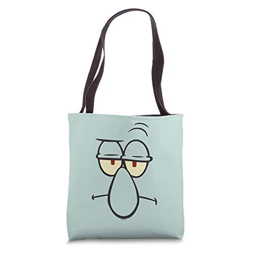 SpongeBob SquarePants Squidward Large Face Eyebrow Raise Tote Bag