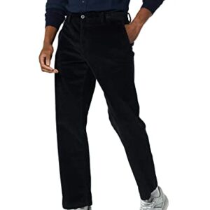 Amazon Essentials Men's Classic-Fit Corduroy Chino Pant, Black, 38W x 32L