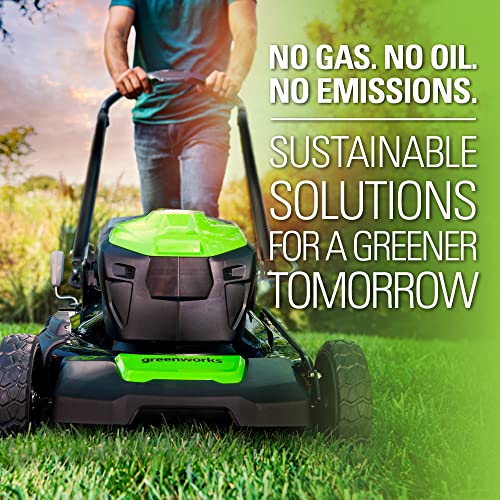 Greenworks 48V (2 x 24V) 20" Brushless Cordless Push Lawn Mower, (2) 4.0Ah USB Batteries (USB Hub) and Dual Port Rapid Charger Included
