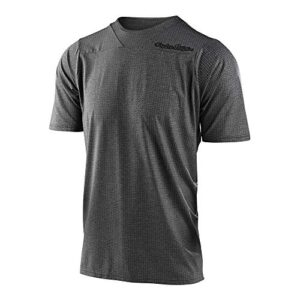 troy lee designs cycling mtb bicycle mountain bike jersey shirt for men, skyline ss (heather dark gray, l)