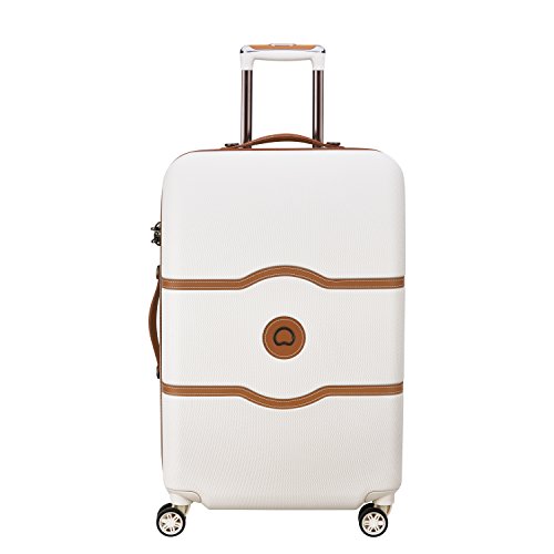 DELSEY Paris Chatelet Air Hardside Luggage, Spinner Wheels, Champagne White, Checked-Medium 24 Inch