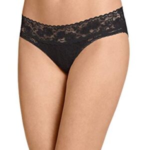 Jockey Women's Underwear Allover Lace Bikini, Black, M