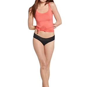 Jockey Women's Underwear Allover Lace Bikini, Black, M