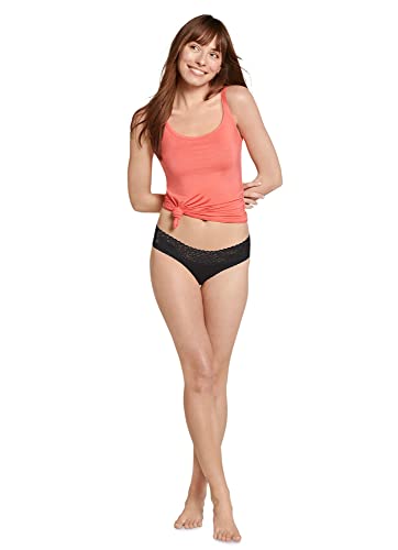 Jockey Women's Underwear Allover Lace Bikini, Black, M