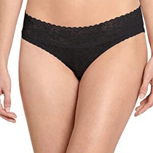 Jockey Women's Underwear Allover Lace Bikini, Black, M