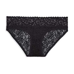 Jockey Women's Underwear Allover Lace Bikini, Black, M