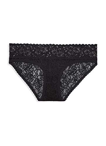 Jockey Women's Underwear Allover Lace Bikini, Black, M