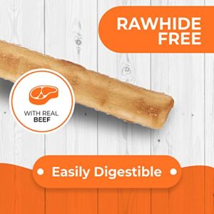 Canine Naturals Beef Chew - Rawhide Free Dog Treats - Made With Real Beef - Poultry Free Recipe - All-Natural and Easily Digestible - 10 Pack of 5 Inch Stick Chews