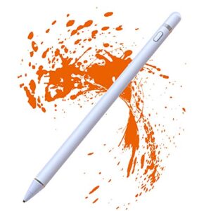 stylus pens for touch screens, fine point stylus compatible with touch screens, tablet pen for precise writing & drawing, digital pencil for i-pad/smart phones and other tablets (white)