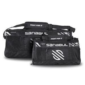 Sanabul Lab Series Mesh Duffel Gym Bag (Black/White, Oversize)