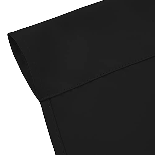 LEMOMO Black Blackout Curtains/42 x 54 Inch/Set of 2 Panels Room Darkening Curtains for Bedroom