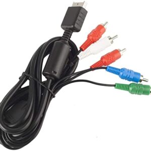 Component AV Cable for PS2/PS3/PS3 Slim HDTV-Ready TV HD Component AV Cable 5-Wire 6FT Black