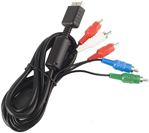 Component AV Cable for PS2/PS3/PS3 Slim HDTV-Ready TV HD Component AV Cable 5-Wire 6FT Black