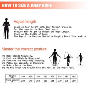 Redify Skipping Rope,Adjustable Jump Rope for Exercise Workout,Fitness Jumprope for Men Women and Kids,Speed Jumping Rope for Cardio and Endurance Training