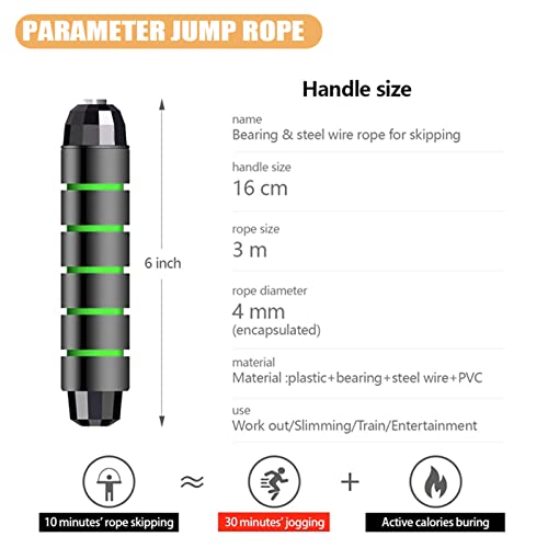Redify Skipping Rope,Adjustable Jump Rope for Exercise Workout,Fitness Jumprope for Men Women and Kids,Speed Jumping Rope for Cardio and Endurance Training
