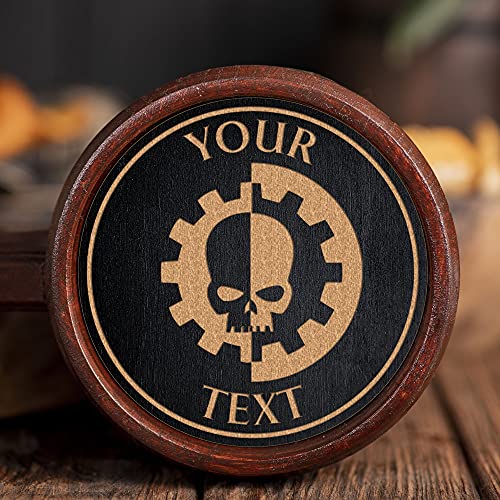 Adeptus Mechanicus Beer Stein, Personalized 40k Wooden Beer Mug, Custom Beer Stein, Gamer Gift, Gamer Tankard, Gift for Men, Gift for Him