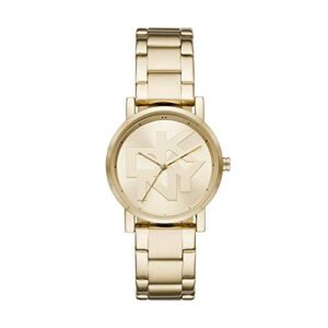 dkny women's soho quartz stainless steel dress watch, color: gold (model: ny2959)