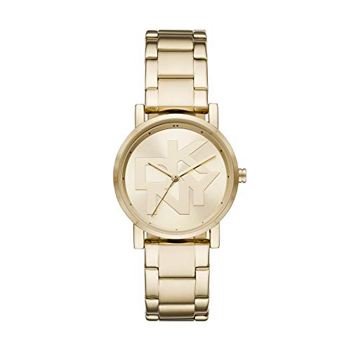 DKNY Women's Soho Quartz Stainless Steel Dress Watch, Color: Gold (Model: NY2959)