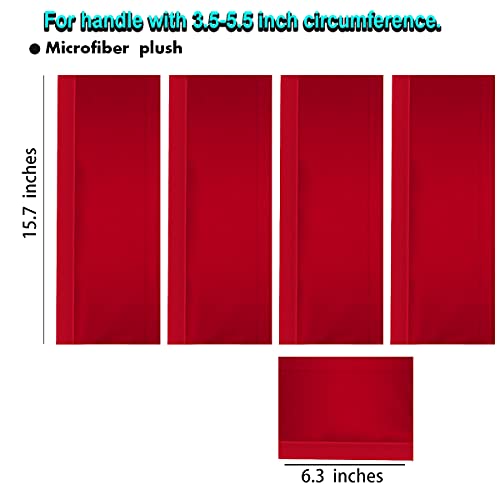 Volecy Refrigerator Door Handle Covers, Set of 5 Washable Red Cloth Decorations Keep Kitchen Appliance Clean for Fridge Microwave Stove Bathroom Handles Keep Off All Stains Dust Dirty Fingerprint