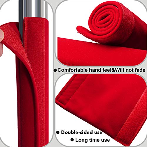 Volecy Refrigerator Door Handle Covers, Set of 5 Washable Red Cloth Decorations Keep Kitchen Appliance Clean for Fridge Microwave Stove Bathroom Handles Keep Off All Stains Dust Dirty Fingerprint