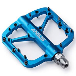 ansjs mountain bike pedals mtb pedals bicycle flat pedals aluminum 9/16" sealed bearing lightweight platform for road mountain bmx mtb bike……