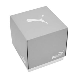 PUMA Women's Reset V2 Polycarbonate Quartz Watch with Polyurethane Strap, White, 18 (Model: P1048)