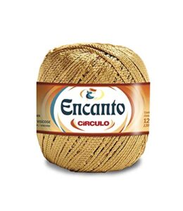 encanto yarn by circulo – 100% viscose (pack of 1 ball) – 3.52 oz, 140 yds – light worsted - color 7577 honey