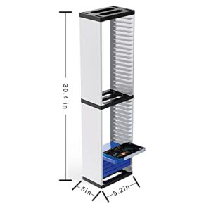 Nargos Video Game Storage Stand Tower for PS5/ PS4/ PS3/ Xbox Series S & X/Xbox one Game, Universal Game Disc Holder Vertical Stand Organizer Tower